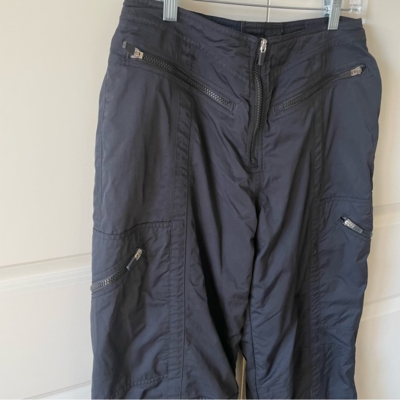 Obermeyer Adjustable Waist Black Zip Pockets Ski Pants Size 8 - Picture 4 of 10